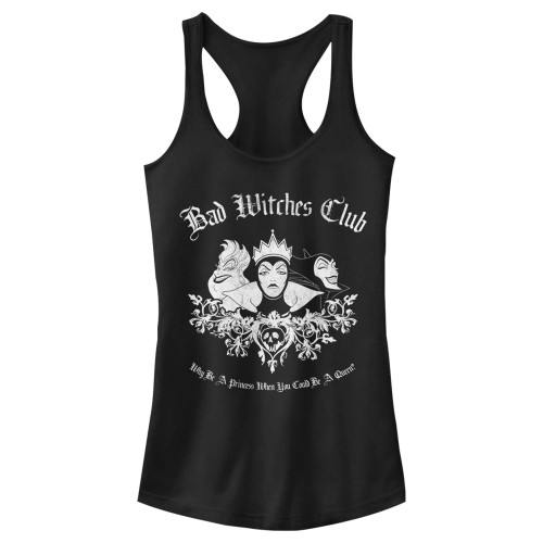 Fifth Sun Junior's Disney Villains Bad Witch Club Slim Fit, Scoop Hem Racerback Tank, Black, Large Fifth Sun Junior's Disney Villains Bad Witch Club Slim Fit, Scoop Hem Racerback Tank, Black, Large