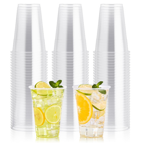 100 Pack 16 OZ Clear Plastic Cups, Cold Party Drinking Cups, Clear Disposable Cups Fruit/Ice Cream/Cupcake/Iced Cold Drinks 100 Pack 16 OZ Clear Plastic Cups, Cold Party Drinking Cups, Clear Disposable Cups Fruit/Ice Cream/Cupcake/Iced Cold Drinks