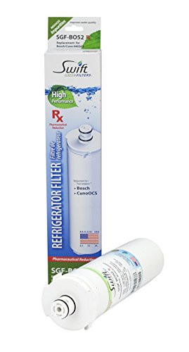 Swift Pharmaceutical Water Filter(SGF Rx) Bosch 640565 (CUNO CS-52) Compatible Refrigerator Water Swift Green Filters, SGF-BO52 Rx, 1pack