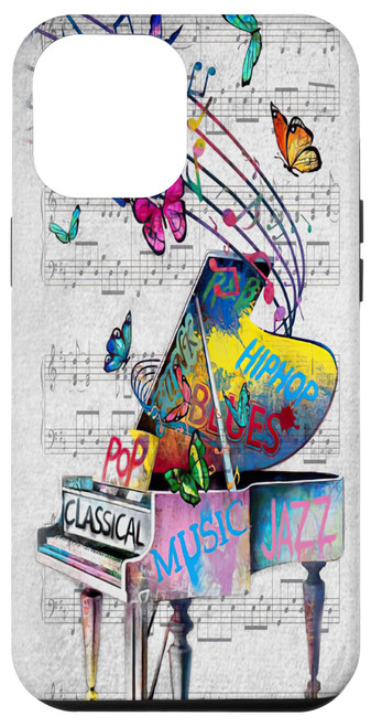 iPhone 15 Plus Music Piano Butterfly Design Piano Lover Musician Case