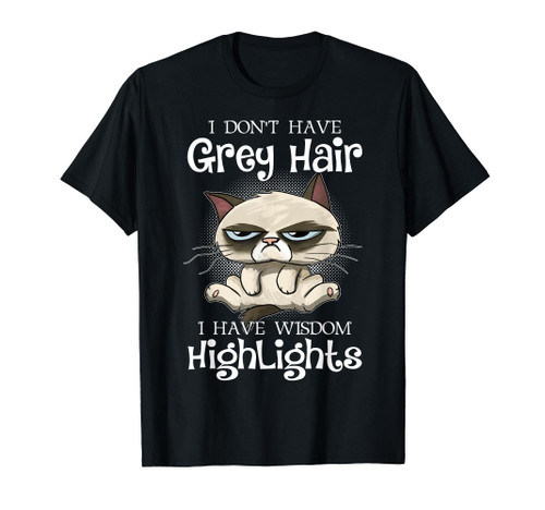 Cat I don't have grey hair i have wisdom highlights T-Shirt