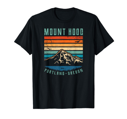 Mt Hood Retro | Mount Hood Portland Oregon Vintage Mountain T-Shirt