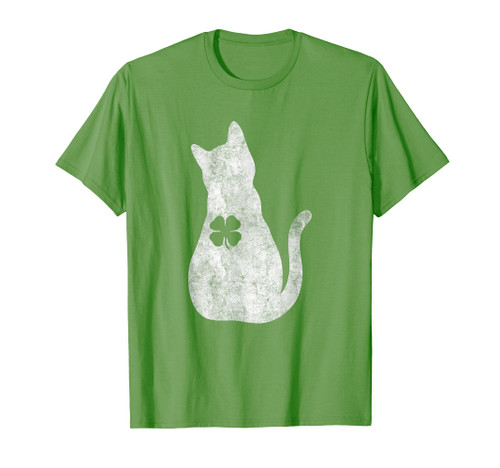 Vintage St Patricks Day Funny Cat Irish Cat Lucky Shamrock T-Shirt Vintage St Patricks Day Funny Cat Irish Cat Lucky Shamrock T-Shirt