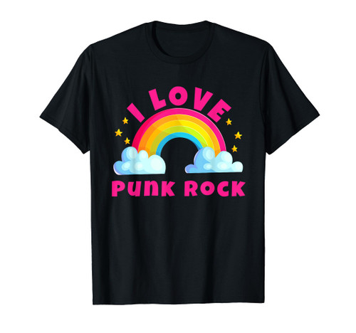 I Love Punk Rock | Sarcastic Rainbow Funny Retro Punk Rock T-Shirt I Love Punk Rock | Sarcastic Rainbow Funny Retro Punk Rock T-Shirt