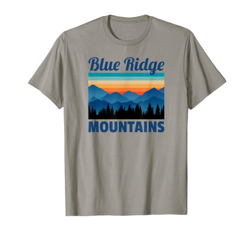 Blue Ridge Mountains Retro Sunset T-Shirt