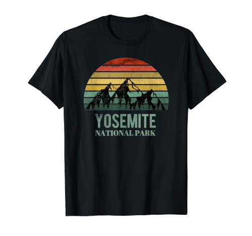 Vintage Yosemite National Park Mountain California T-Shirt
