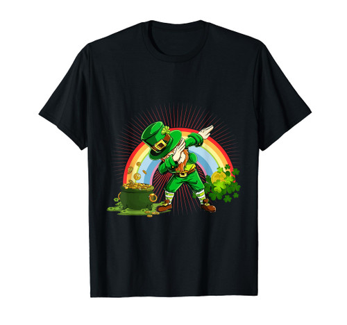 Funny Dabbing Leprechaun St. Patrick's Day Kids Men Women T-Shirt