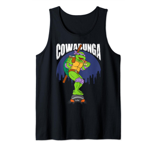 Mademark x Teenage Mutant Ninja Turtles - Cowabunga Donatello on Skates with Pizza Tank Top Mademark x Teenage Mutant Ninja Turtles - Cowabunga Donatello on Skates with Pizza Tank Top