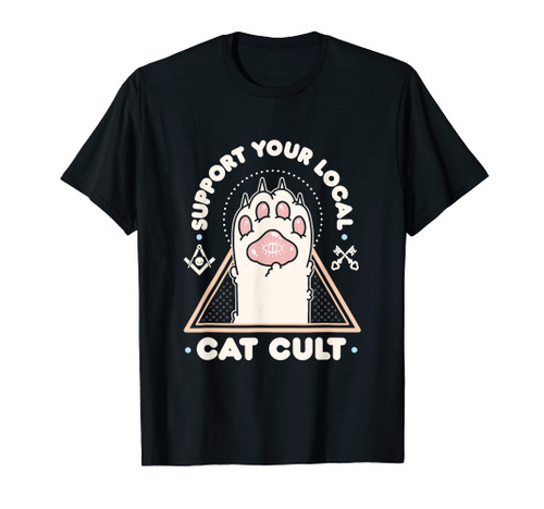 Support Your Local Cat Cult Funny T-Shirt