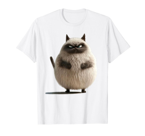 Funny Cat - Angry Cute Cat Fluffy - Grumpy T-Shirt