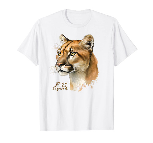 P-22 Mountain Lion Legend California Wildlife P22 Art T-Shirt