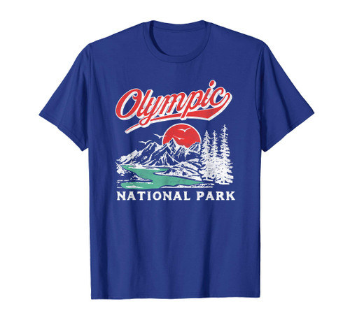 Olympic National Park Retro 80's Mountains Graphic T-Shirt Olympic National Park Retro 80's Mountains Graphic T-Shirt