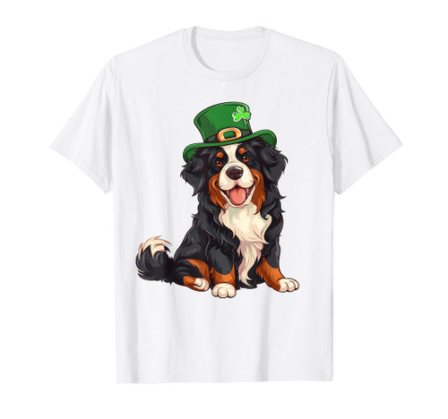Bernese Mountain Shamrock Hat Saint Patricks Day Dog Gifts T-Shirt