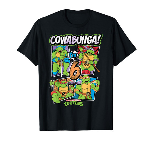 Mademark x Teenage Mutant Ninja Turtles - Cowabunga I'm 6 Years Old Teenage Mutant Ninja Turtles T-Shirt