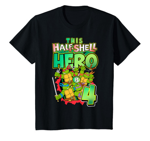 Mademark x Teenage Mutant Ninja Turtles - Teenage Mutant Ninja Turtles This Half Shell Hero is 4 T-Shirt Mademark x Teenage Mutant Ninja Turtles - Teenage Mutant Ninja Turtles This Half Shell Hero is 4 T-Shirt