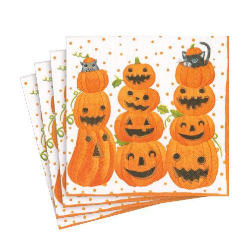 Jack O'lanterns Paper Luncheon Napkins - 20 Per Package - 2 Packs