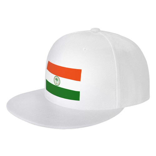 LIFANGMI Flag of Miami Florida Snapback Hat for Men Women Baseball Cap Adjustable Flat Bill Visor Hats Hip Hop Caps White