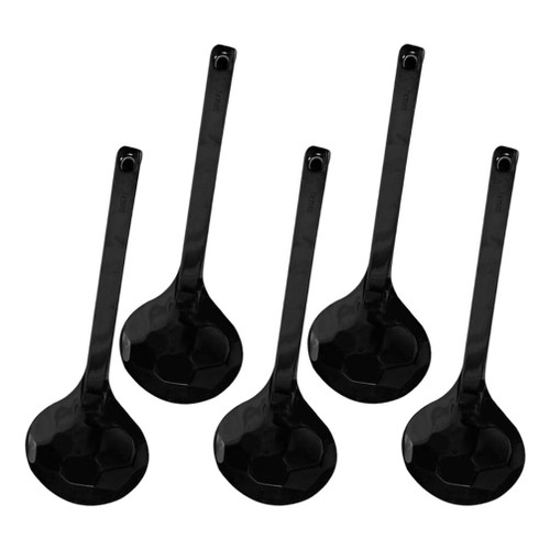 Hemoton Soup Ladle 5pcs Melamine Ramen Spoons Soup Eating Spoons Long Handle Soup Ladles Asian Soup Spoon for Asian Soup Cooking Gravy Ladle