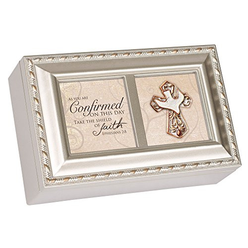Cottage Garden Confirmation Inspirational Champagne Silver Petite Music Box Plays Amazing Grace Cottage Garden Confirmation Inspirational Champagne Silver Petite Music Box Plays Amazing Grace