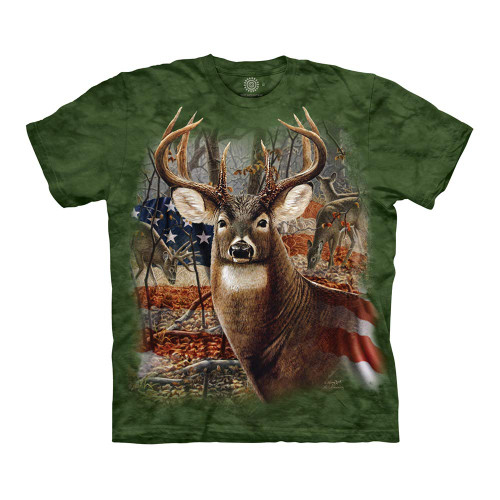 The Mountain Unisex-Adult's Patriotic Buck, Green, Small