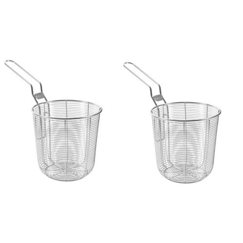 MAGICLULU 2pcs Hot Pot Colander Strainer Spoon Frying Food Basket Filter Tortellini Frying Colanders Pasta Colander Insert Kitchen Noodle Strainers Kitchen Colander Aluminum Foil Ramen Pot
