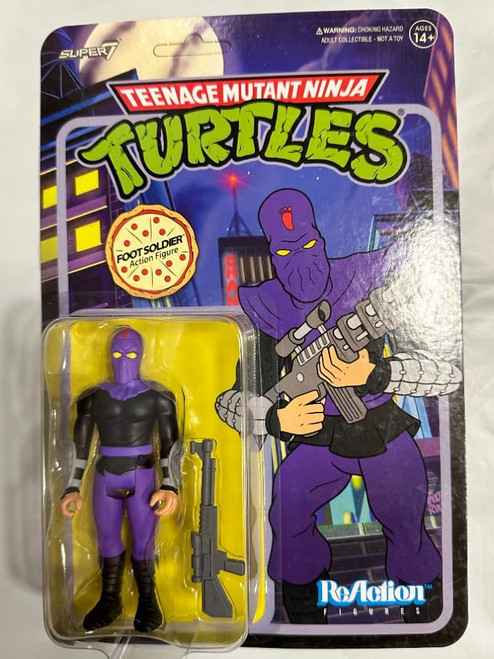 Super7 Foot Soldier (Cartoon) TMNT Teenage Mutant Ninja Turtles Reaction Action Figure