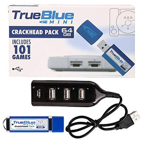 Goshfun True Blue Mini Crackhead Pack 101 Games for Playstation Classic, 64 GB