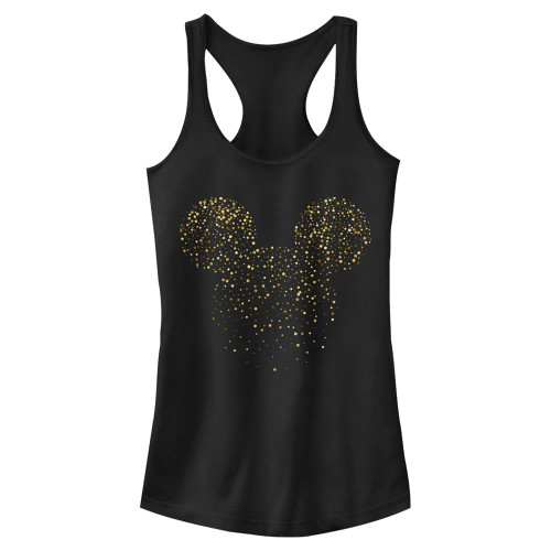 Disney Junior's Characters Mickey Confetti Fill Slim Fit, Scoop Hem Racerback Tank, Black, Medium Disney Junior's Characters Mickey Confetti Fill Slim Fit, Scoop Hem Racerback Tank, Black, Medium