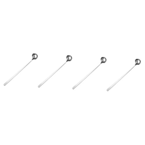Ciieeo 4pcs Long Mixing Spoon Wok Spoon Soup Ladle Spoon Kitchen Spoons for Cooking Small Ladles for Serving Sauce Kitchen Soup Ladle Long Handle Stainless Steel Seasoning Spoon