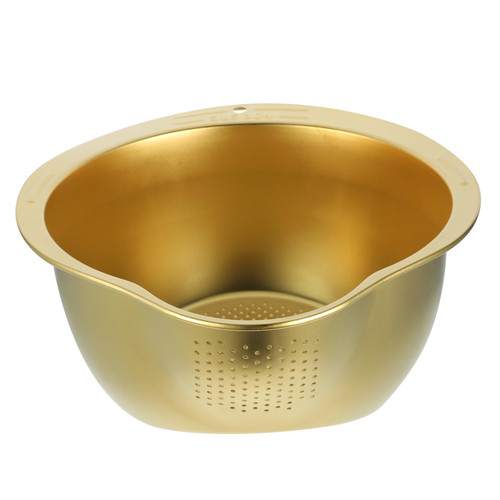 KJHBV Dish Basin Kitchen Drain Basket Vegetable Colander Basket Food Draining Bowl Metal Colander Basket Kitchen Colander Rice Washer Hamper Fruit Household Stainless Steel