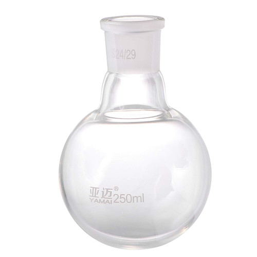 1pc Flask for Laboratory Distillation Flask Chemistry Equipment Round Glass Flask Lab Boiling Flasks Single Neck Flask Glass Boiling Flask Chemistry Supplies Round Bottom Preventer