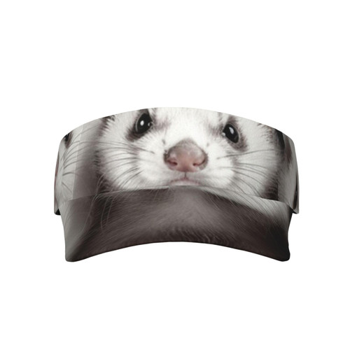 Ferrets Sports Sun Visor Hat Empty Top Sun Hats Unisex Sun Caps Adjustable Visor Cap for Baseball Golf Black