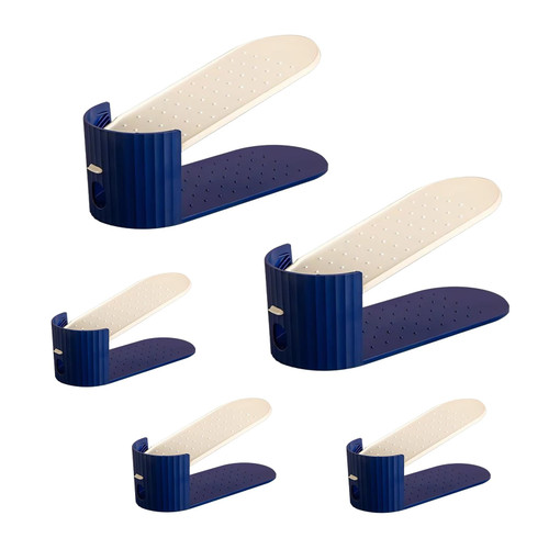 DUDOK Shoe Organizer, 5 Pcs Adjustable Shoe Rack, Shoe Organizer Rack, Stability Heel Organizer, Shoe Rack Storage Organizer, Space-Saving Narrow Shoe Racks for High Low Heels, Sneakers & Sandals