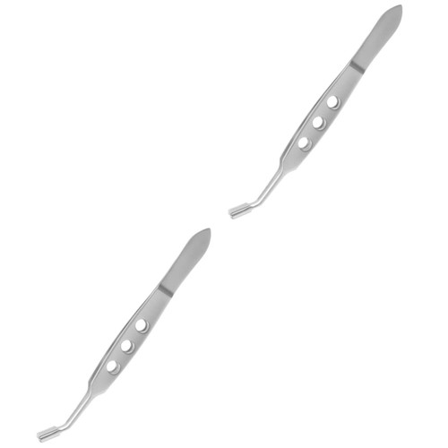 ULTECHNOVO 2pcs Meibomian Gland Massage Forceps Eyelid Massage Forceps Gland Expressor Forceps Eyelid Tweezers Meibomian Gland Tool Expressor Tweezers Stainless Steel Protein Clip