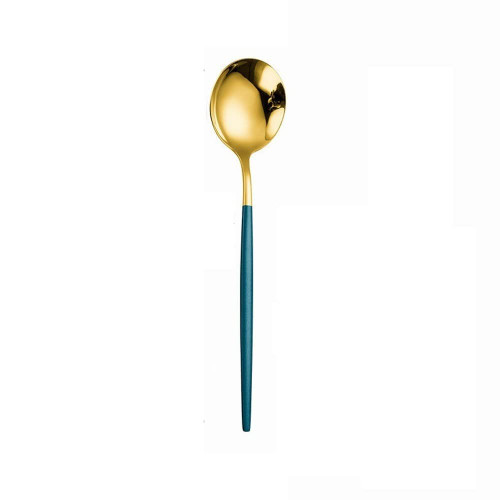 Soup Spoons Dessert Spoons Cutlery Set Fork Knives Dessert Spoon Long Handle Mirror Tableware Dinnerware Flatware Tea Spoons