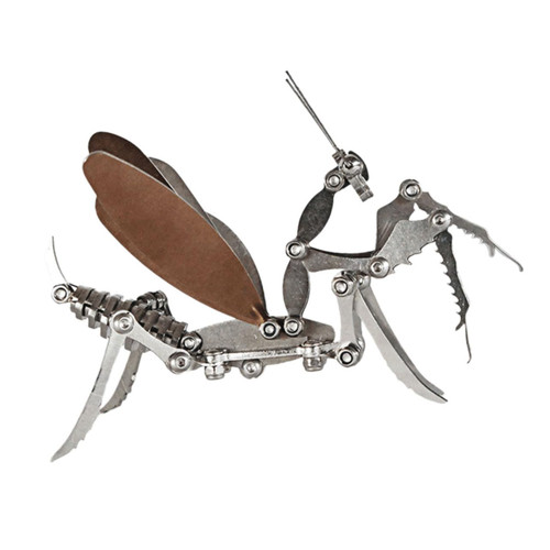 UKCOCO Crafts Retro Decor Vintage Mantis Statue Simulated Mantis Craft Mantis Decor Animal Statue Decor Mantis Statue Ornament Mantis Craft Statue Small Desktop Household Stainless Steel