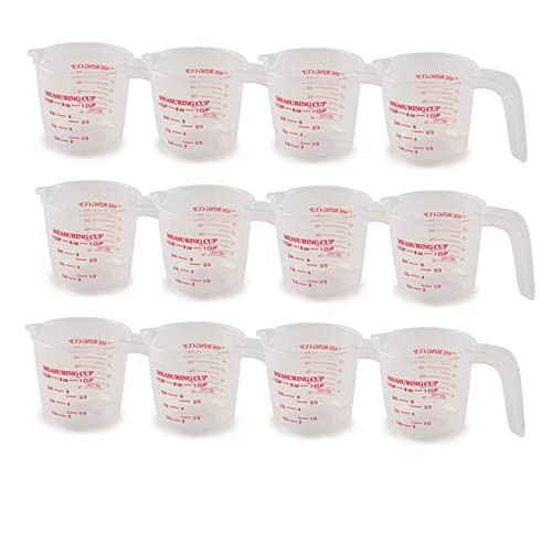 Norpro 1 Plastic Measuring Cup, Multicolored (12 Pack)