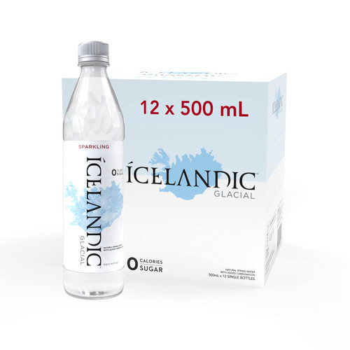 Icelandic Glacial Sparkling Water, Unflavored, 16.9 Fl Oz (Pack of 12)