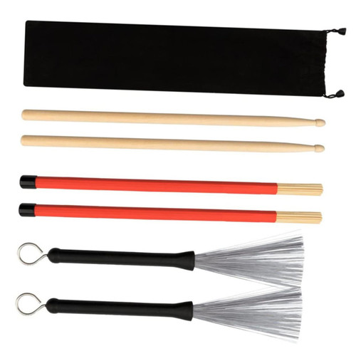 OFFSCH 1 Set Percussion Instrument Accessories Drumsticks Retractable Drum Percussion Sticks Drum Wire Drum Stick Brush Drum Rod Sticks Drum Kit Grip 5a Bamboo