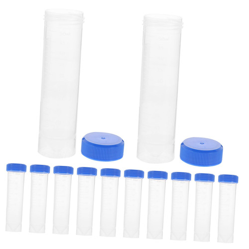 50 Pcs Laboratory Centrifuge Tubes Centrifuge Tube with Caps Sample Centrifuge Tubes Centrifugal Tube Vials Centrifuge Tubes with Screw Caps Testing Tubes Pp with Cover Container