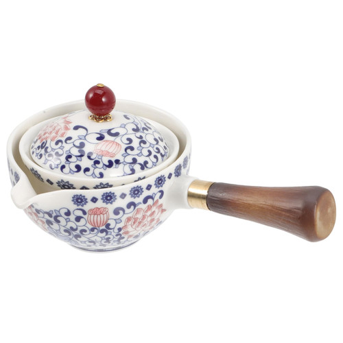 360 Degree Side Handle Pot Tea Kettle Japanese Retro Tea Kettle Chinese Tea Pots Ceramic Japanese Teapot Tea Making Pot Gongfu Tea Kettle Small Loose Tea Vintage To Rotate Ceramics