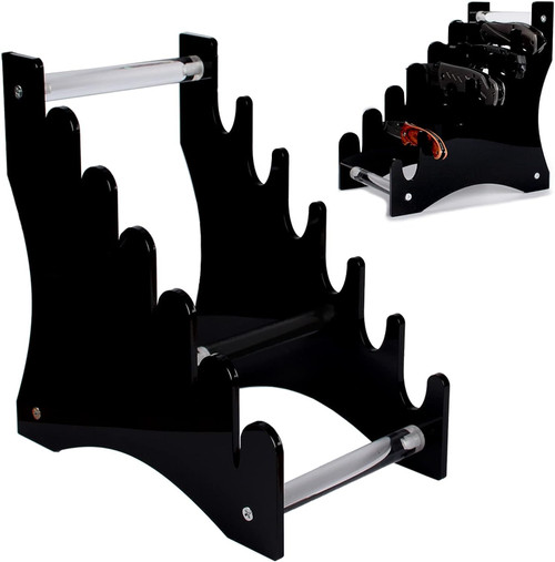 WANLIAN Knife Stand Knife Display Stand Butterfly Knife Display Stand Storage Rack Acrylic Knife Stand Display Stand For Survival, Tactical, Outdoor, EDC Mini Knife, Butterfly Knife (Black)