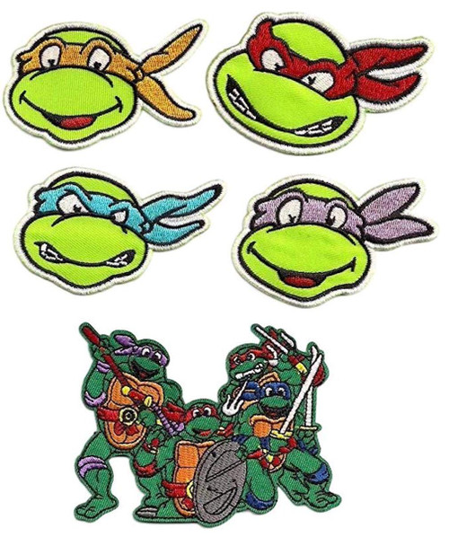 Teenage Mutant Ninja Turtles TMNT Patch Set of 5 Patches