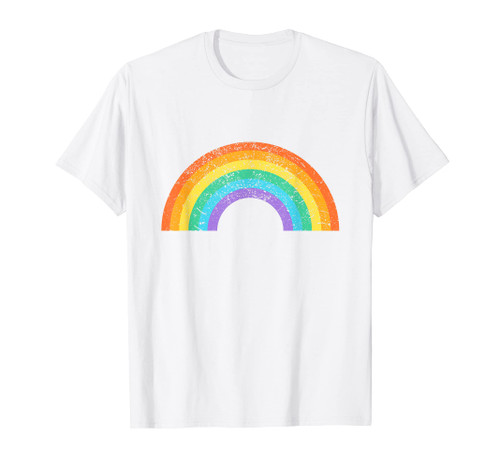Vintage Rainbow T Shirt Vintage Retro 80's Gay Pride Lesbian T-Shirt