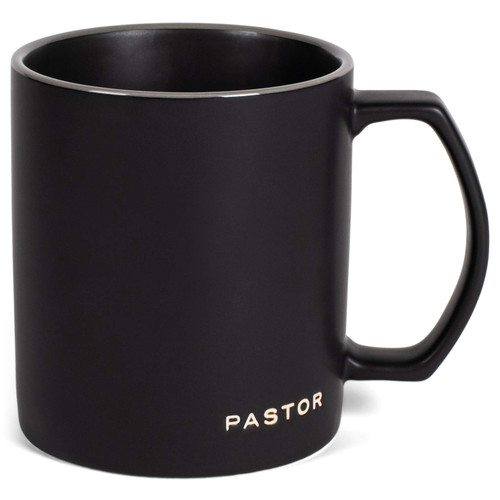 Lighthouse Christian Products Simply Yours Inspirational Pastor Appreciation 18 ounces Glossy Ceramic Coffee Mug, Midnight Black