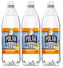 Polar Seltzer Water, Orange Vanilla, 33.8 Fl Oz, 12 Count (Pack of 3)