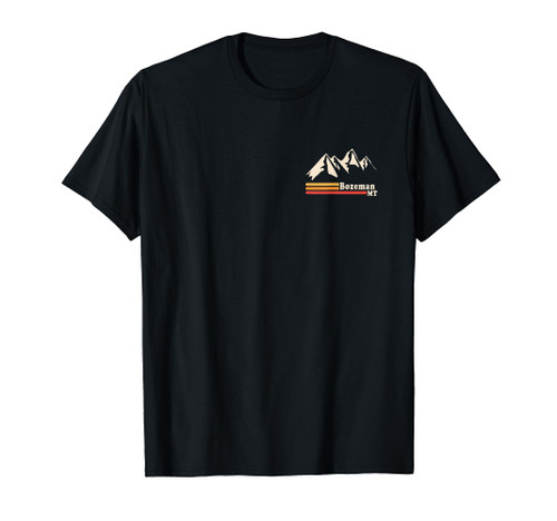 Retro Bozeman Montana Mountains Ski T-Shirt