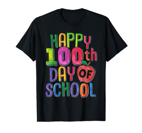 Happy 100th Day Of School Smarter School Rainbow Teacher T-Shirt Happy 100th Day Of School Smarter School Rainbow Teacher T-Shirt