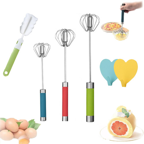 Stainless Steel Semi-Automatic Whisk, Hand Push Rotary Whisk Blender, Stainless Steel Semi-Automatic Egg Whisk, Egg Beater Whisk, Mixer Stirrer For Blending, Whisking (3 colors) Stainless Steel Semi-Automatic Whisk, Hand Push Rotary Whisk Blender, Stainless Steel Semi-Automatic Egg Whisk, Egg Beater Whisk, Mixer Stirrer For Blending, Whisking (3 colors)