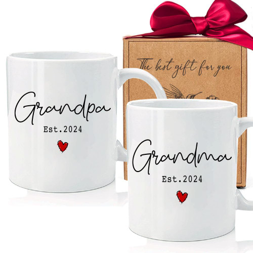 Est 2024 Grandparents Coffee Mugs Set, Pregnancy Reveal Announcement New Grandparents Mug Baby Shower Gifts for New Grandparents, New Grandparents Gift, Baby Reveal Surprise Publicity Mug Gifts-44 Est 2024 Grandparents Coffee Mugs Set, Pregnancy Reveal Announcement New Grandparents Mug Baby Shower Gifts for New Grandparents, New Grandparents Gift, Baby Reveal Surprise Publicity Mug Gifts-44